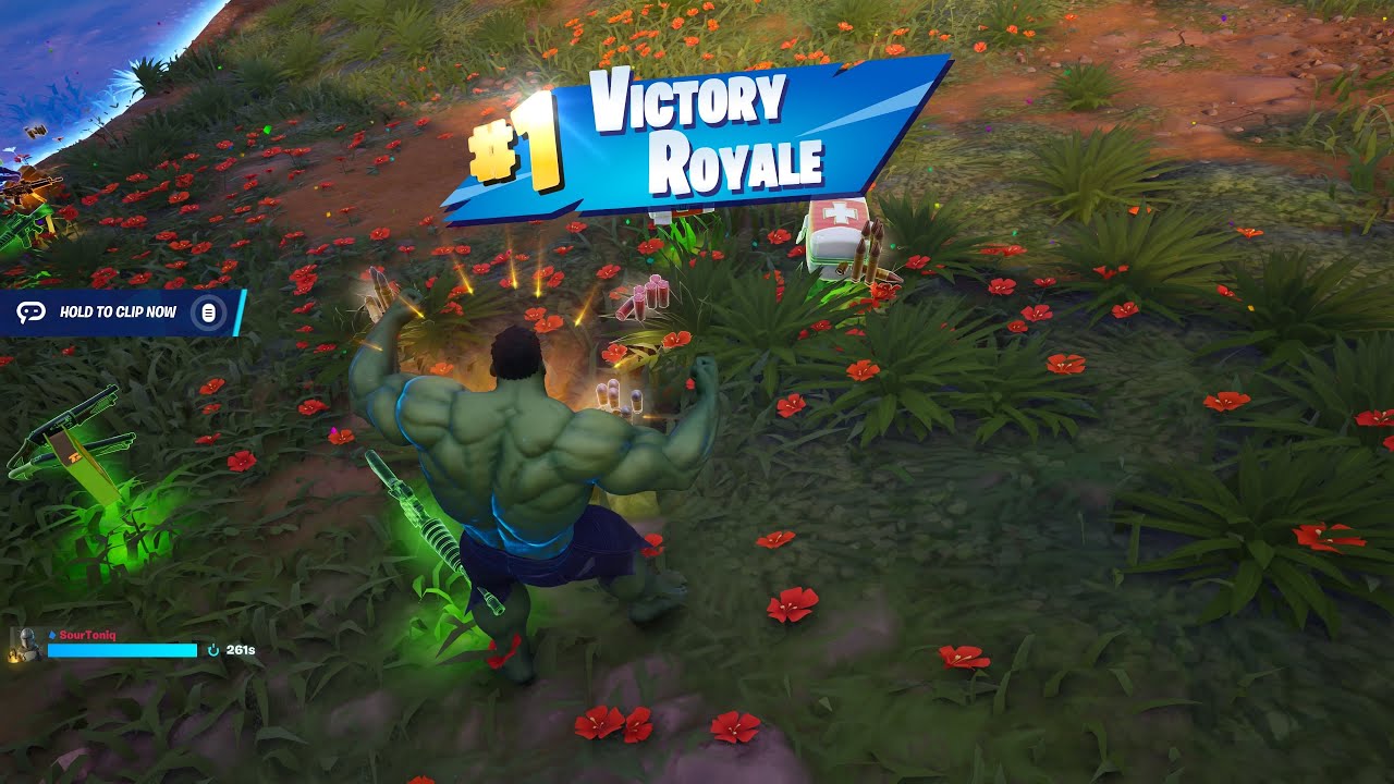 Fortnite Hulk Skin Win 17 kills Duo Battle Royale Playstation 5 Slim
