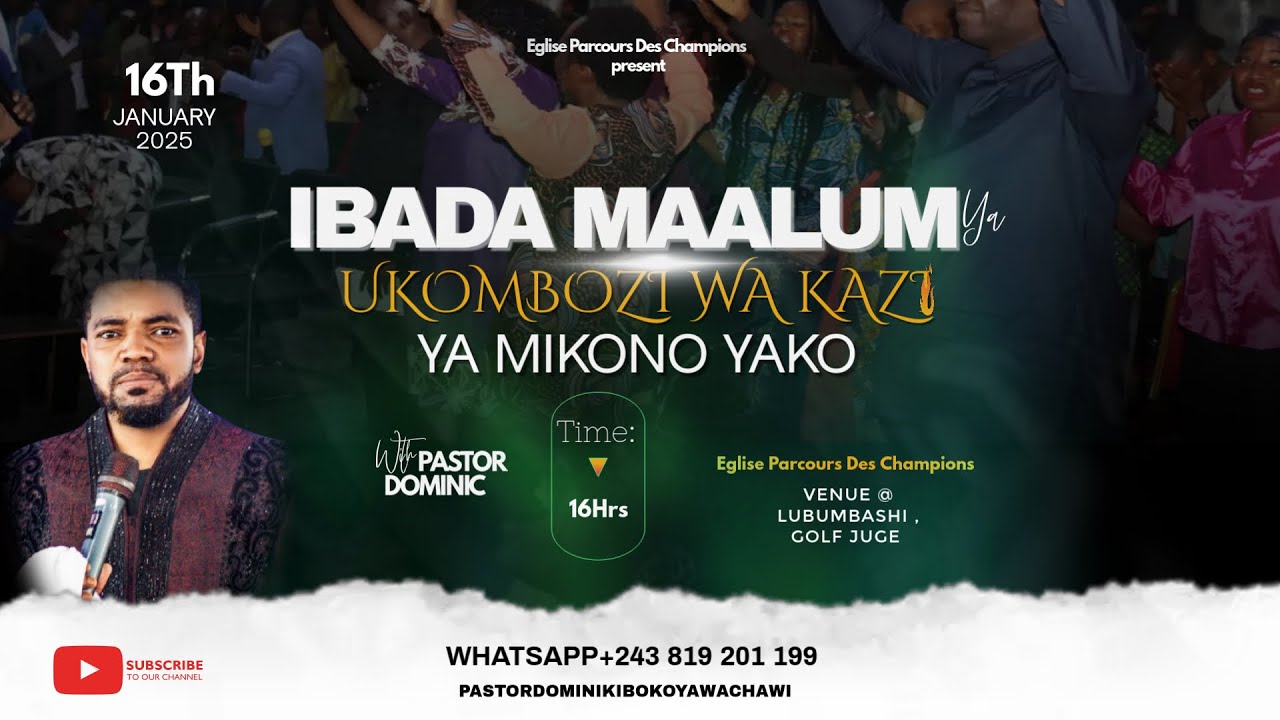 🔴LIVE:IBADA MAALUM YA UKOMBOZI WA KAZI YA MIKONO YAKO NA KIBOKO YA WACHAWI [+243819201199]