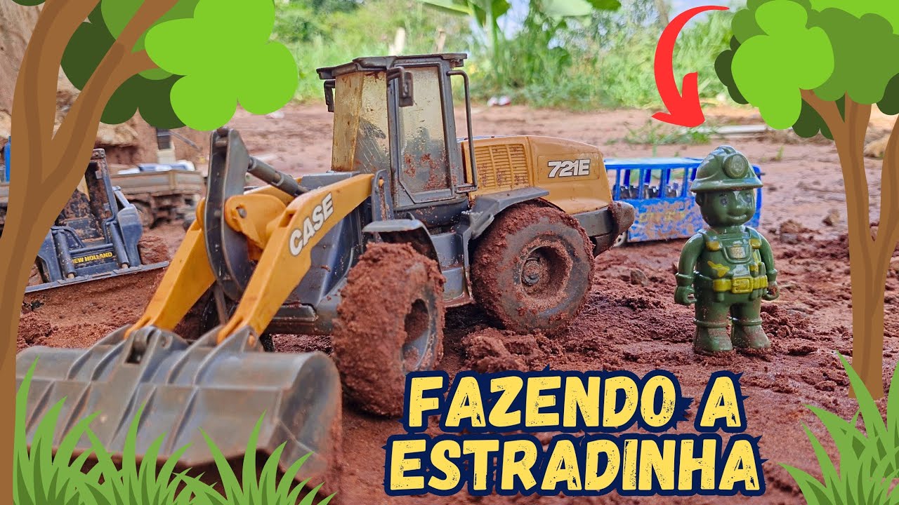 🚜💨 FAZENDO UMA ESTRADINHA NA FAZENDINHA Usando a Pá Carregadeira 🏗️🐄