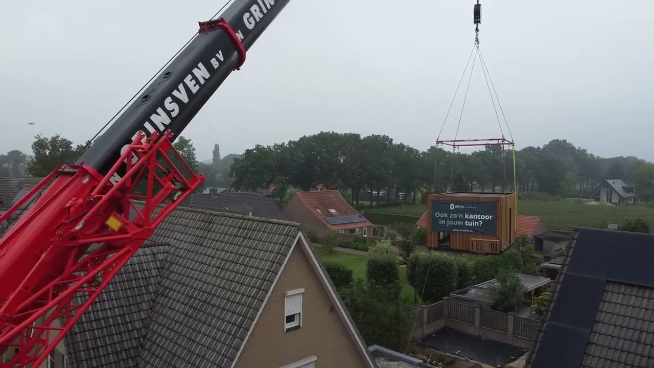 Plaatsing Opus Pod - Tuinkantoor in Deurne