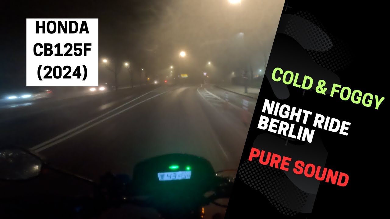 Cold & Foggy Berlin Night Ride (-1 Degree Celsius)