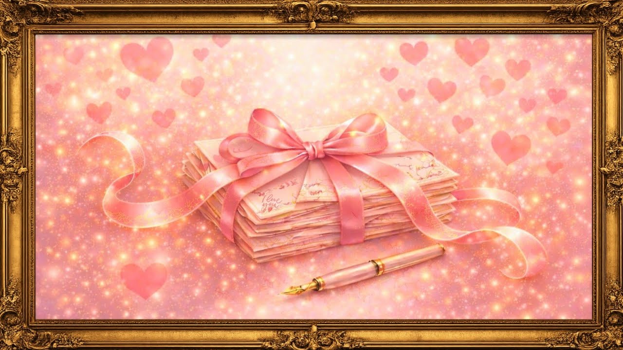 Valentine Ambience 💗 Romantic Love Letters Screensaver | Cozy February TV Background
