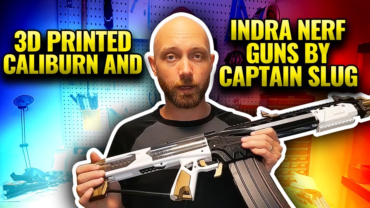 Its Terrible Outside ... SO 3D Print a Nerf Blaster! Caliburn vs Indra by Captain Slug