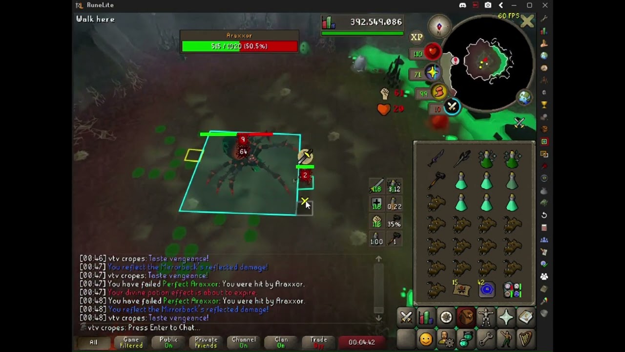 Perfect Araxxor 1 & 2 on Ironman (Bludgeon + Elder Maul)