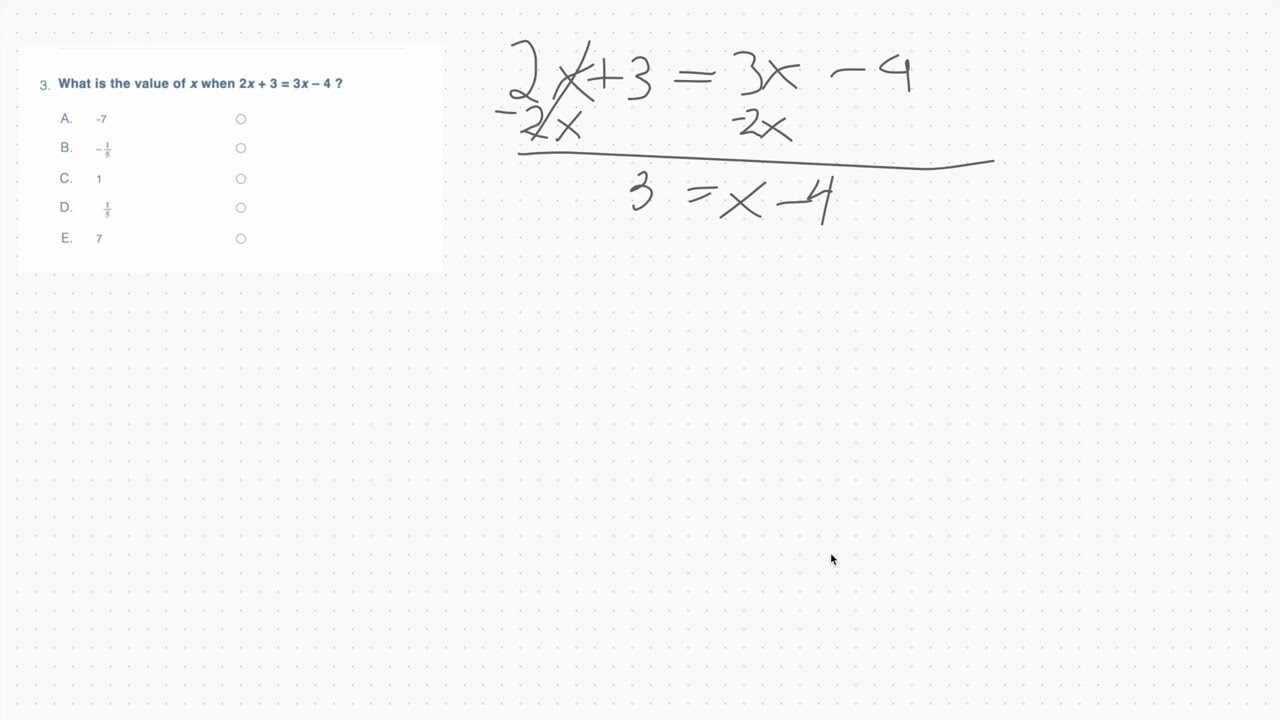 ACT math prep example #3 from ACT website