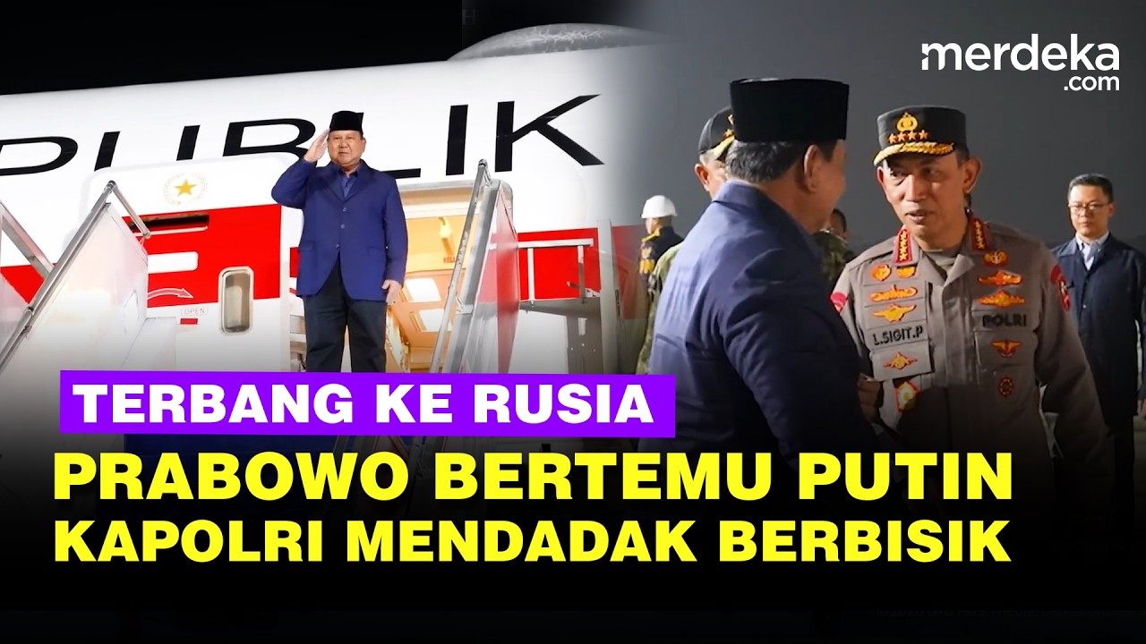 Langkah Prabowo Terhenti Dibisiki Kapolri Listyo saat Mau Terbang ke Rusia Temui Putin