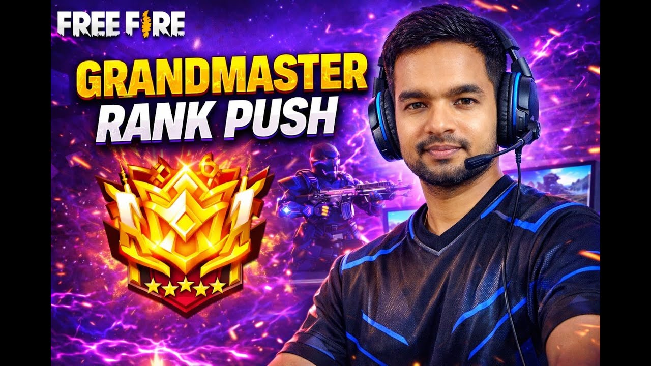 🔴 GRANDMASTER PUSH LIVE 🔥 | Can We Reach Top? 😈 | Free Fire Ranked Gameplay | Verax Live
