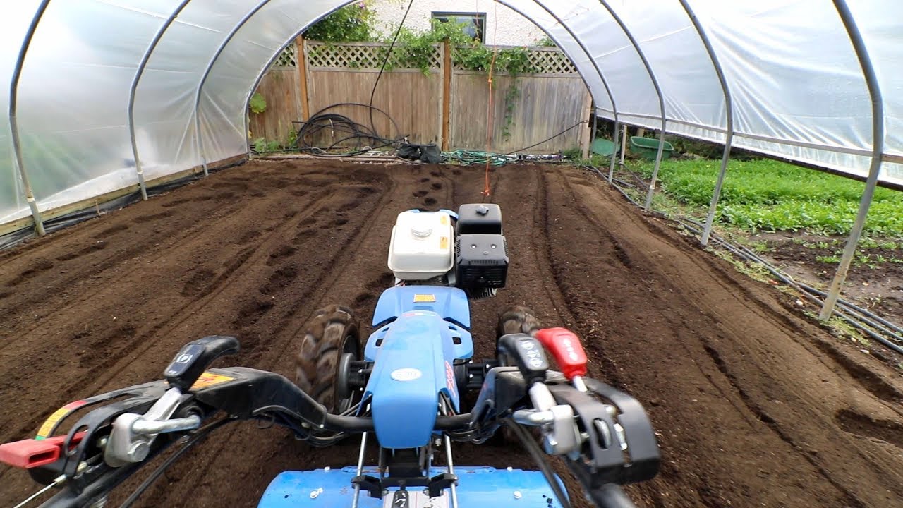 Preparing this greenhouse for winter crops.