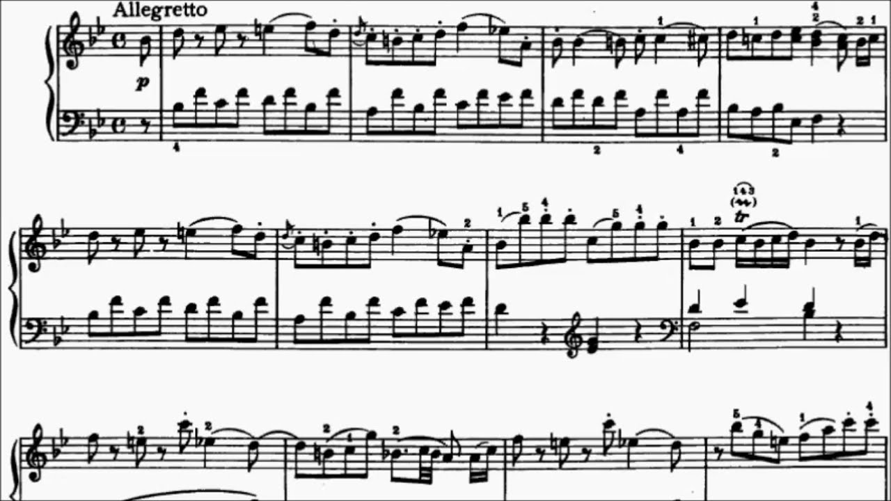 HKSMF 78th Piano 2026 Class 125 Grade 7 Mozart Sonata K.570 Movement 3 Allegretto Sheet Music 校際音樂節