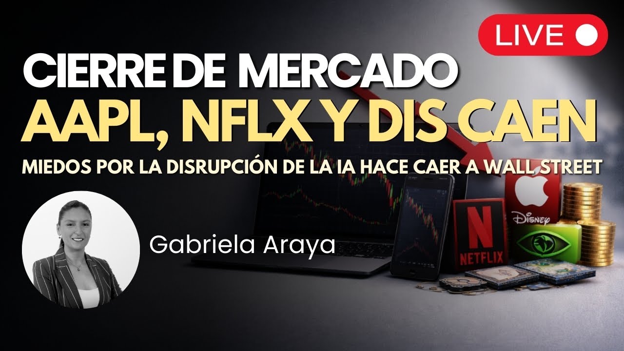 Cierre de Mercado EN VIVO 12.02.26 🔴  | Apple, Netflix y Disney caen | Índices en Español Nasdaq
