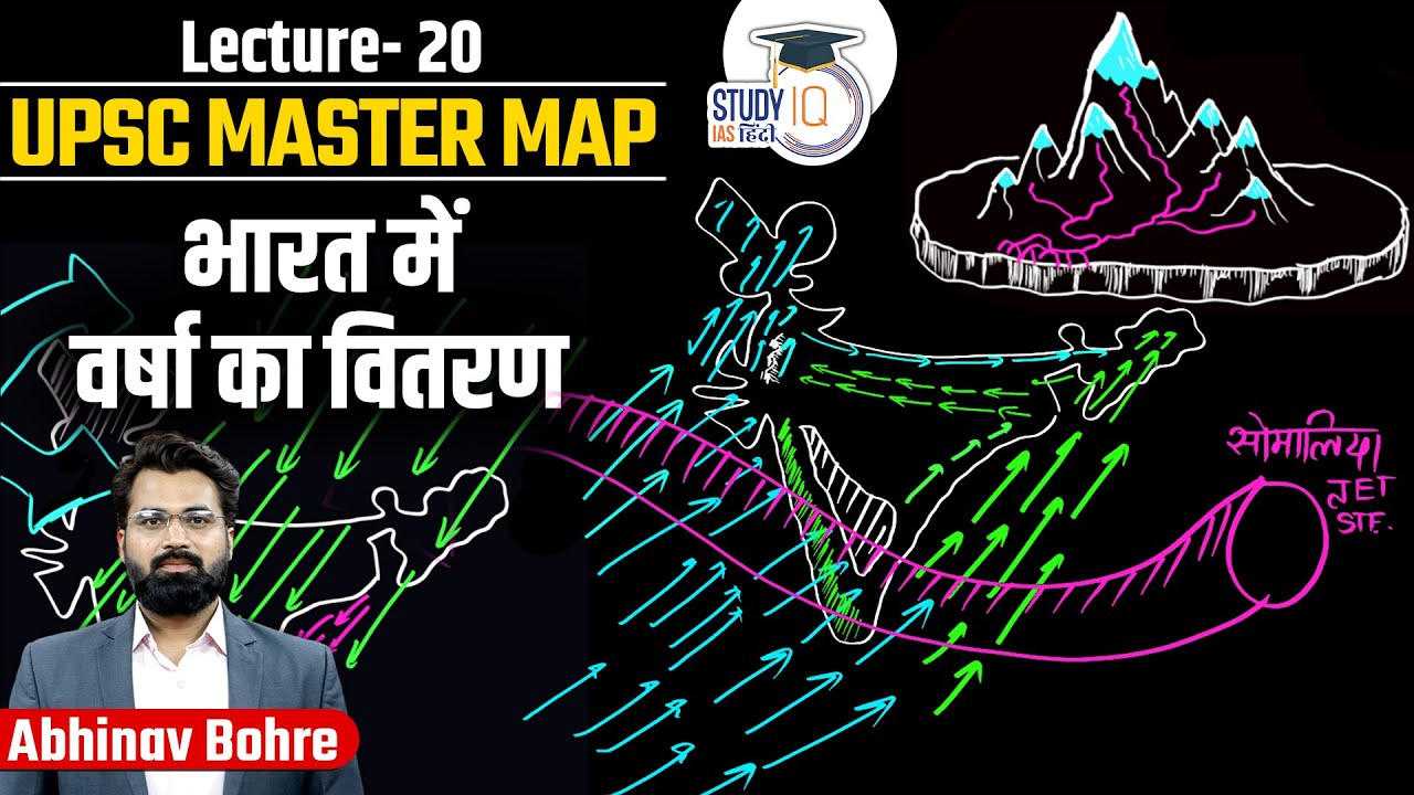 UPSC Master Map of Monsoon | Rainfall Distribution in India through map | StudyIQ IAS Hindi