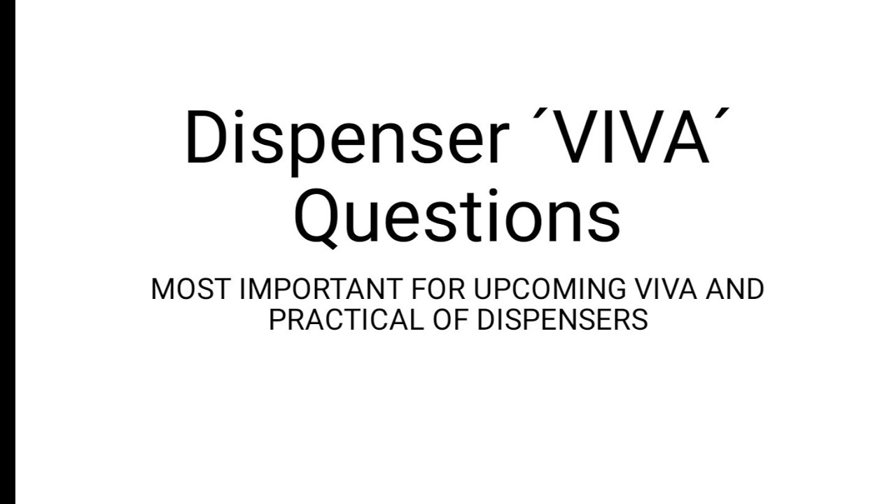 VIVA OF DISPENSER COURSE 