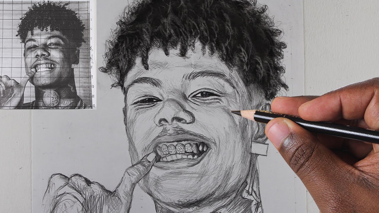 Blueface ! How To Draw Blueface - Step by Step