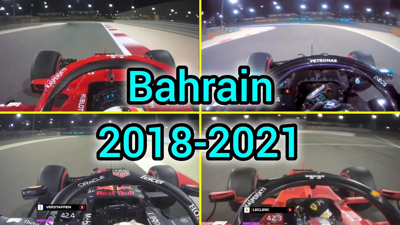F1.  GP.  Bahrain.  Pole position 2018-2021 (Verstappen. Hamilton. Leclerc. Vettel)