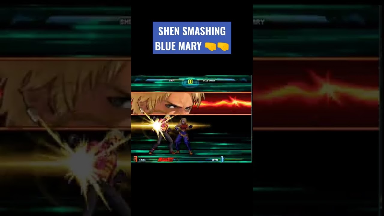 SHEN SMASHING BLUE MARY WITH #EPIC NEW ESPECIAL HIDDEN MOVES.🤜 #kof #shen #hidden #mary #new #moves