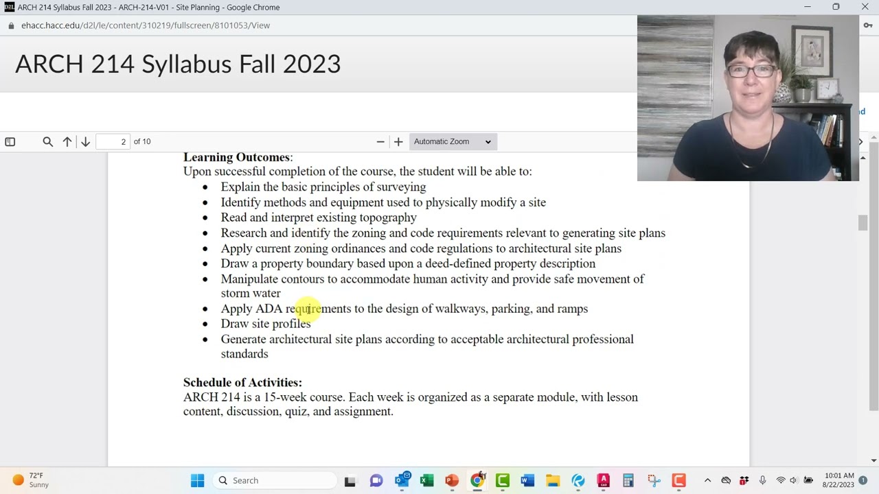 1 2 ARCH 214 Course Walkthrough and Syllabus