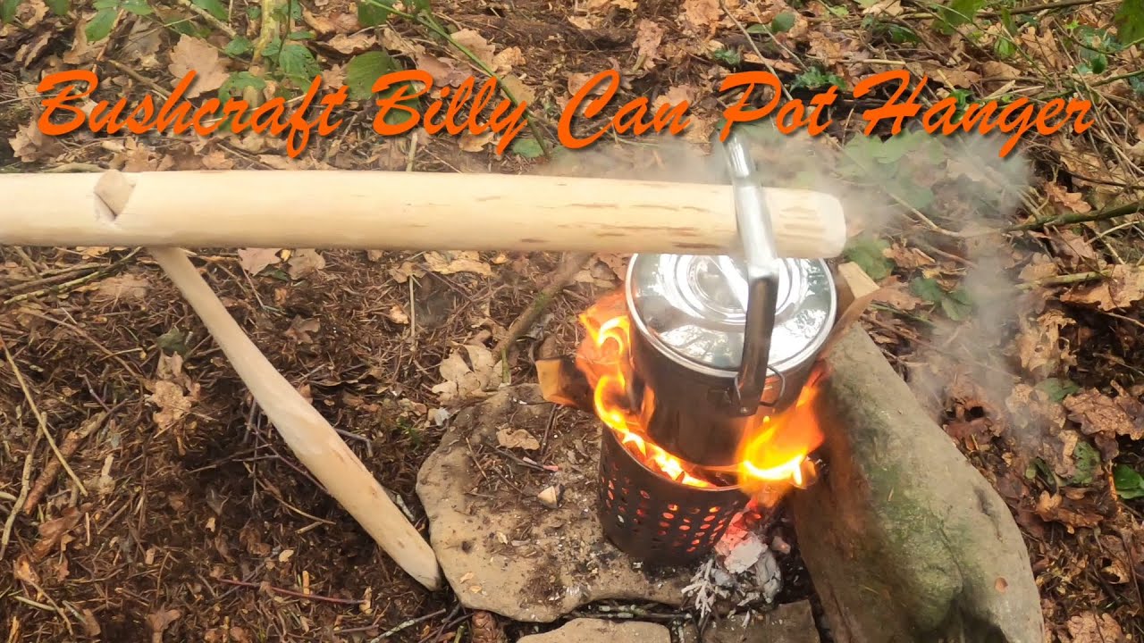 Bushcraft Campfire Useful Zebra Billy Can Pot Hanger!