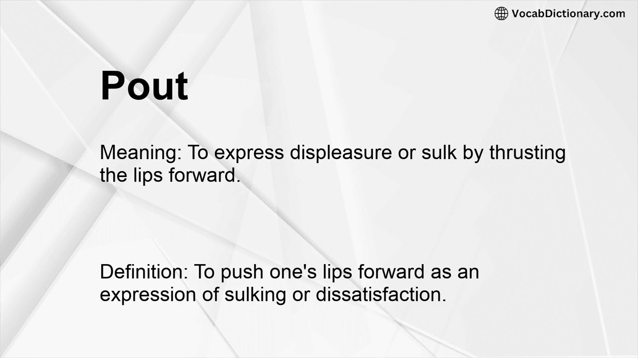 Pout Meaning