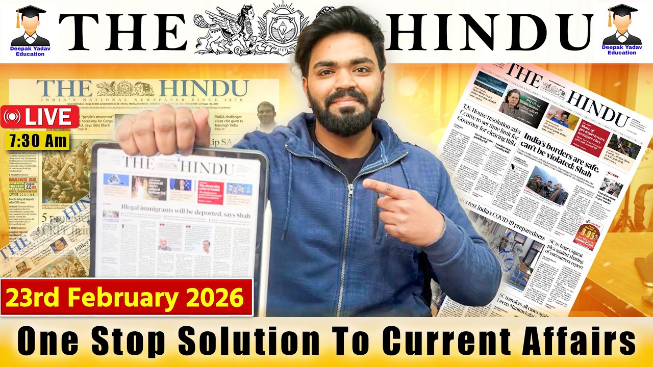The Hindu Analysis Today | 23 February  2026 | The Hindu Newspaper Analysis | Current Affairs Today