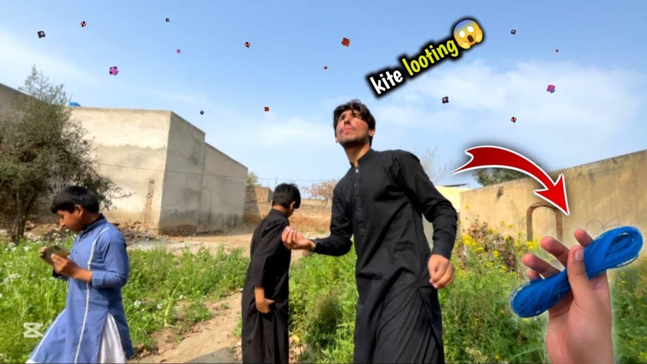 Live kite loot li *Caught kite*😱 || Etni ziayad door🪁 || Kite looting🔥 || Kite vlog