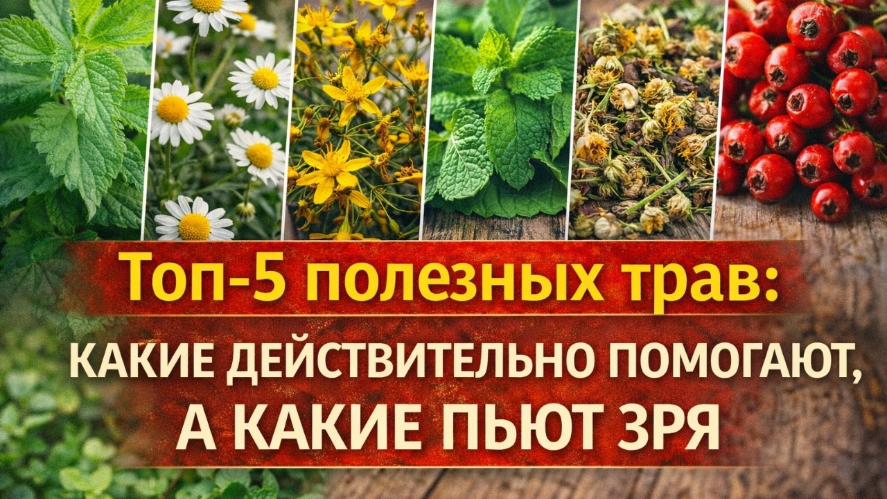 Топ-5 полезных трав: какие действительно помогают, а какие пьют зря