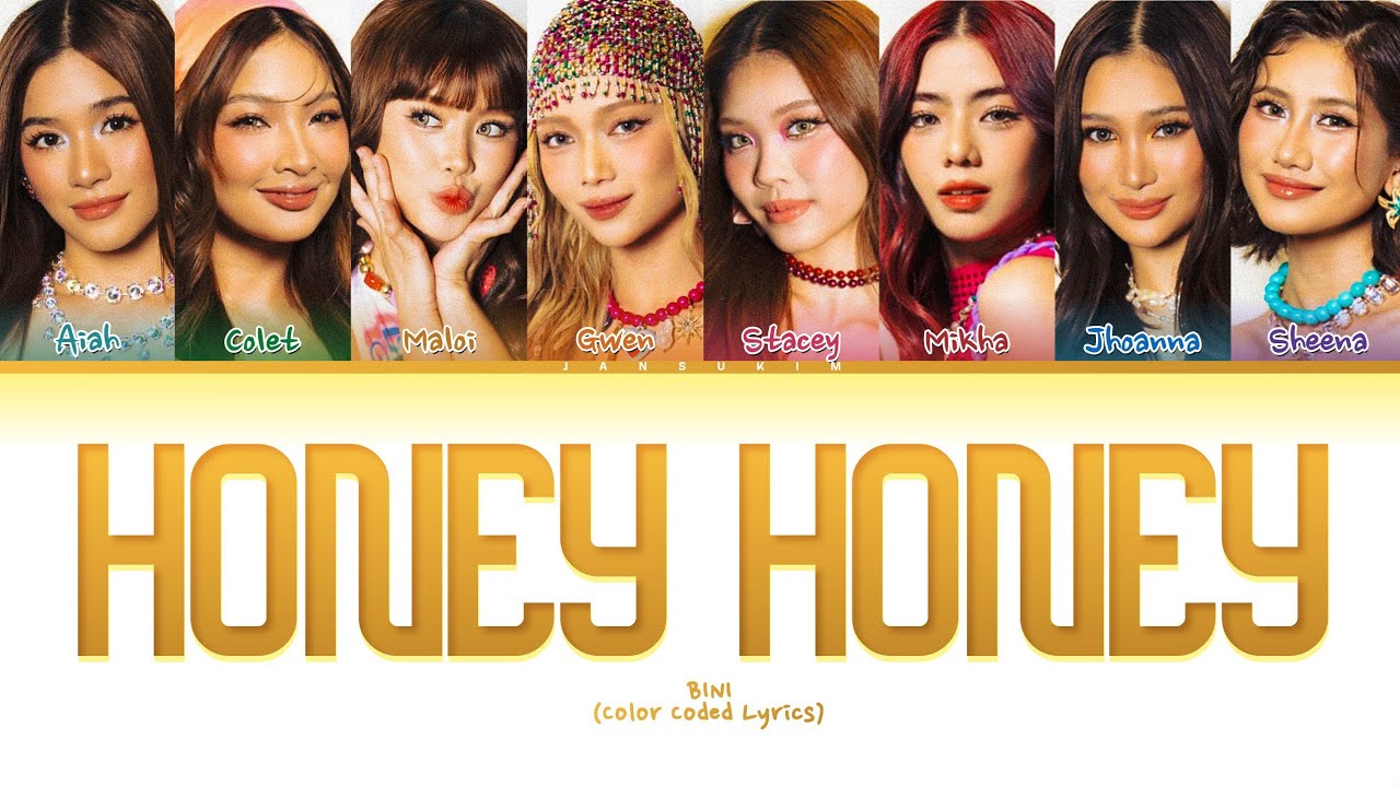 BINI Honey Honey Lyrics (Color Coded Lyrics)