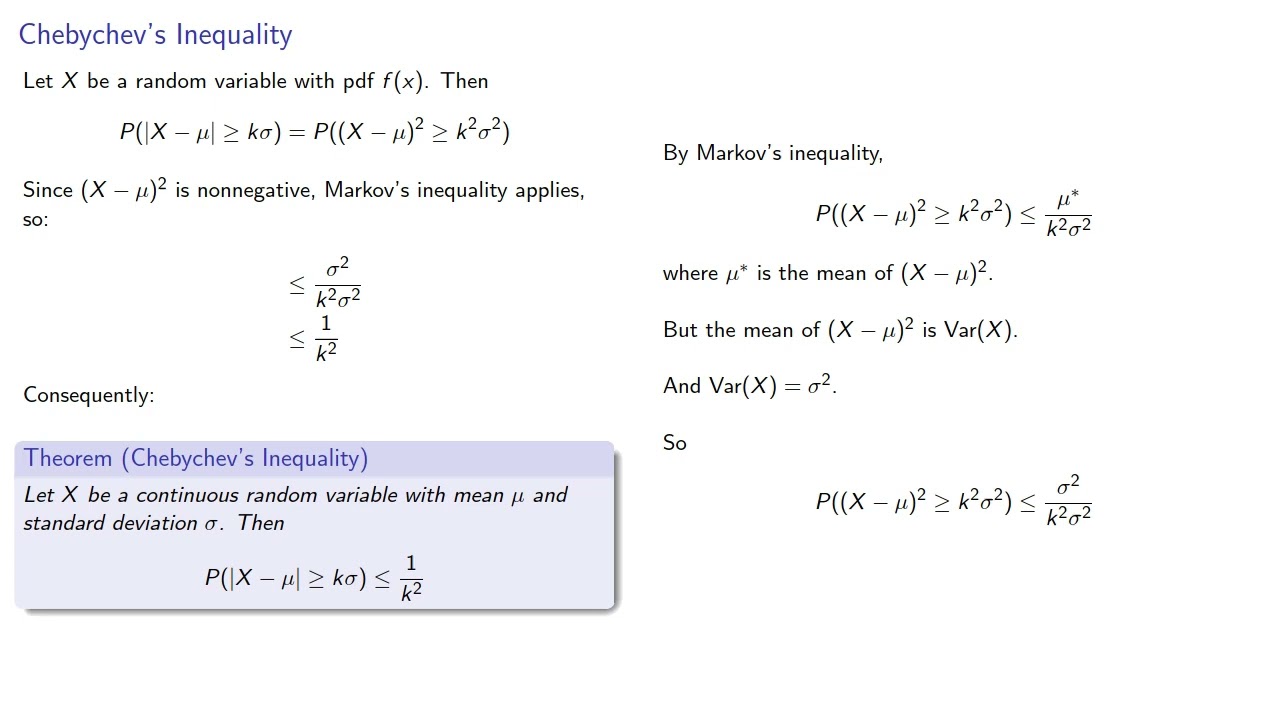 Chebychev's Inequality