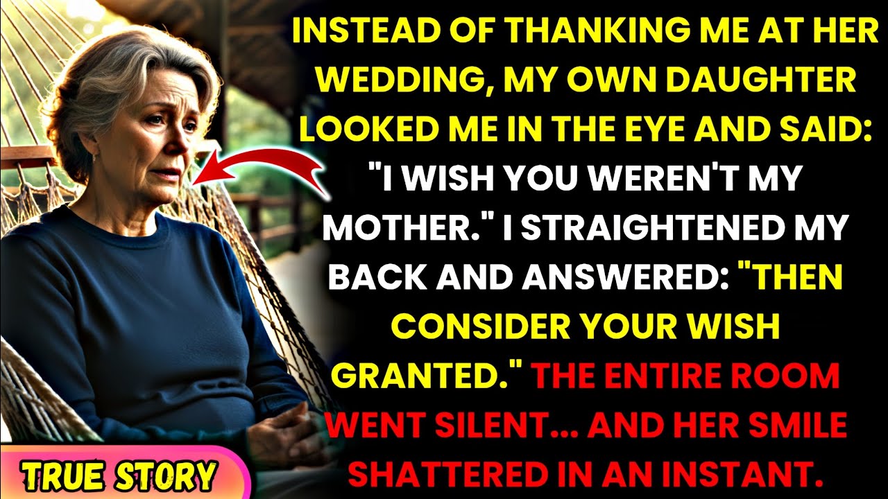 My Daughter Told Me “I Wish You Weren’t My Mother” at Her Wedding — So I Walked Away Forever