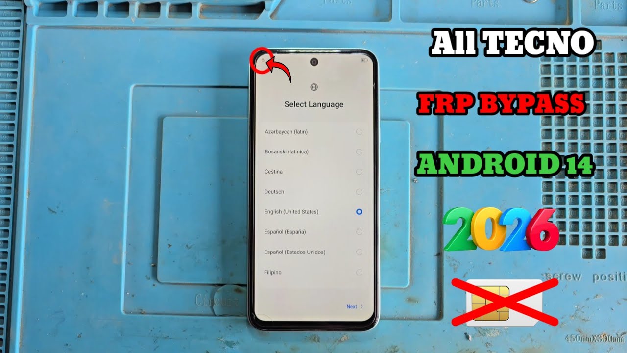 All TECNO FRP BYPASS ANDROID 14 2026 New update 