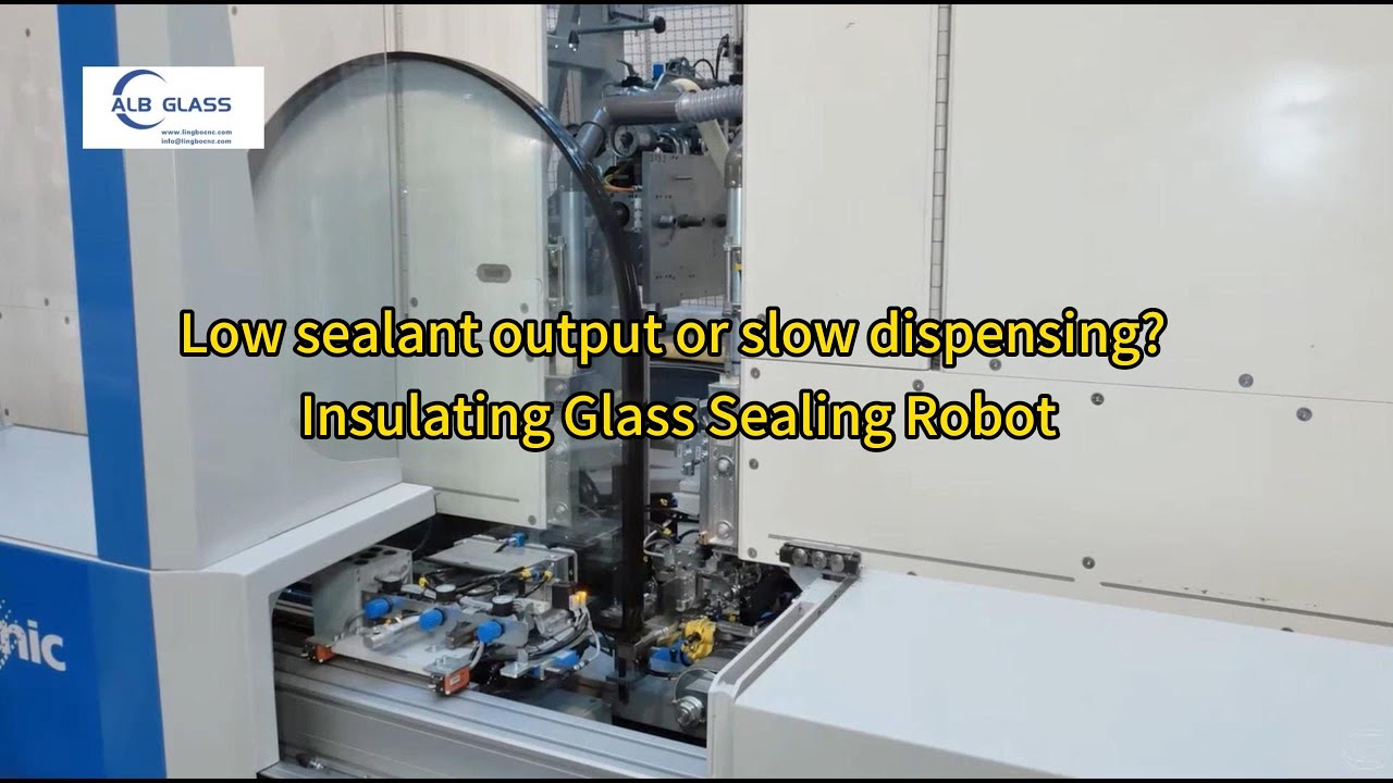 The sealing effect of insulated glass sealing line & the glass loading speed #dgu #sealingmachine