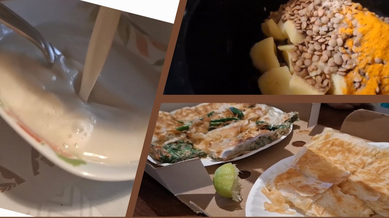 البرد والشتا بداو ☔️🌧يلاه نوجدو عديسة ومسيمنات 🥞والتلبينة النبوية  واخيرا. مقتطفات من بيت اهلي🪴