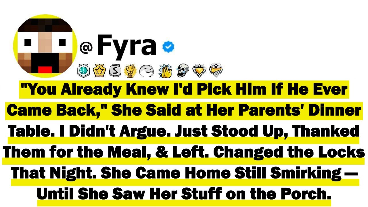 “You Already Knew I’d Choose Him If He Ever Asked Me.” She Smirked During Dinner With Her Parents...