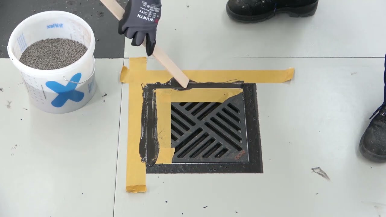 Triflex Cryl Vergussmörtel und Triflex Cryl R 239 – Sanierung Gully