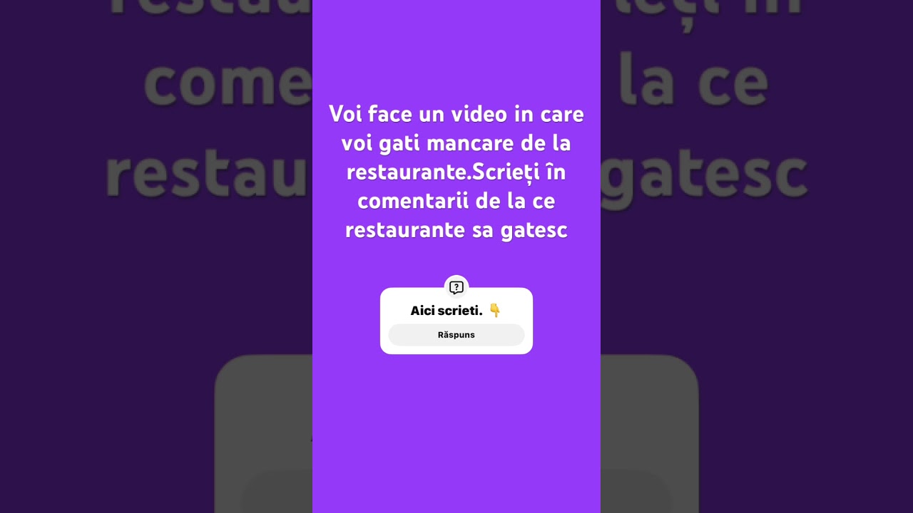 Cu ce restaurant să fac?Apropo doar 3 castigatori care aleg restaurantul
