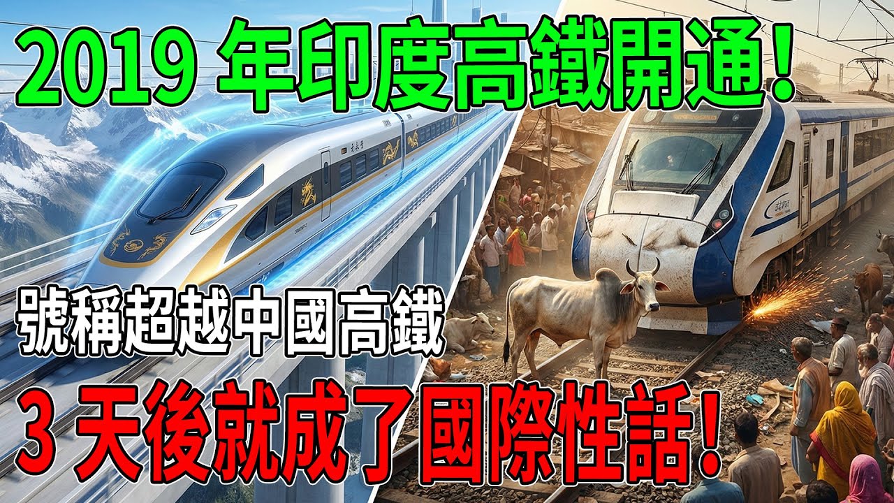 2019年印度號稱高鐵超越中國！僅3天就被一頭牛撞爛，車內零件被乘客偷光，莫迪這就是你的“大國崛起”？ #印度高鐵 #中國高鐵 #莫迪 #基建狂魔 #印度制造