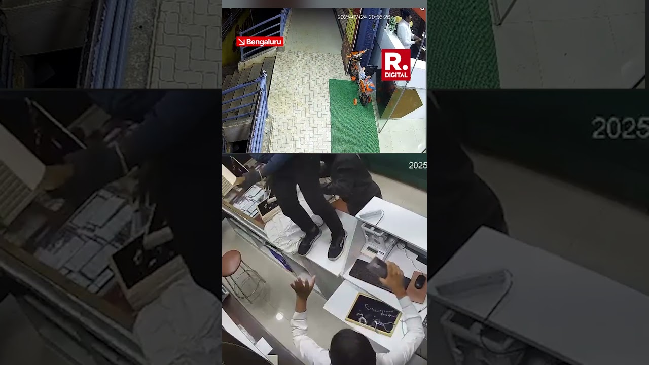 Caught On Camera: Armed Men Loot Jewellery Store In Bengaluru, Escape With Stolen Goods