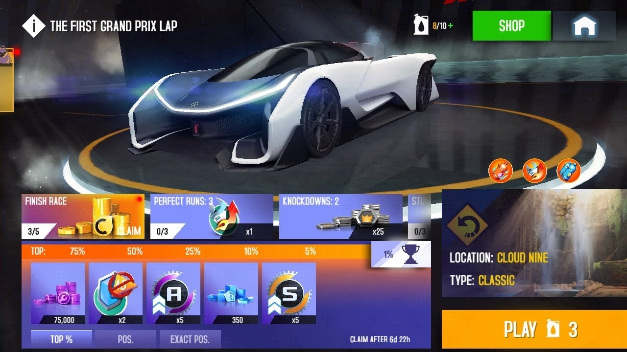 Asphalt 8 | 🏆The First Grand Prix Lap🏆 | Cloud Nine | Top-100 [55:686] (VIP 11)