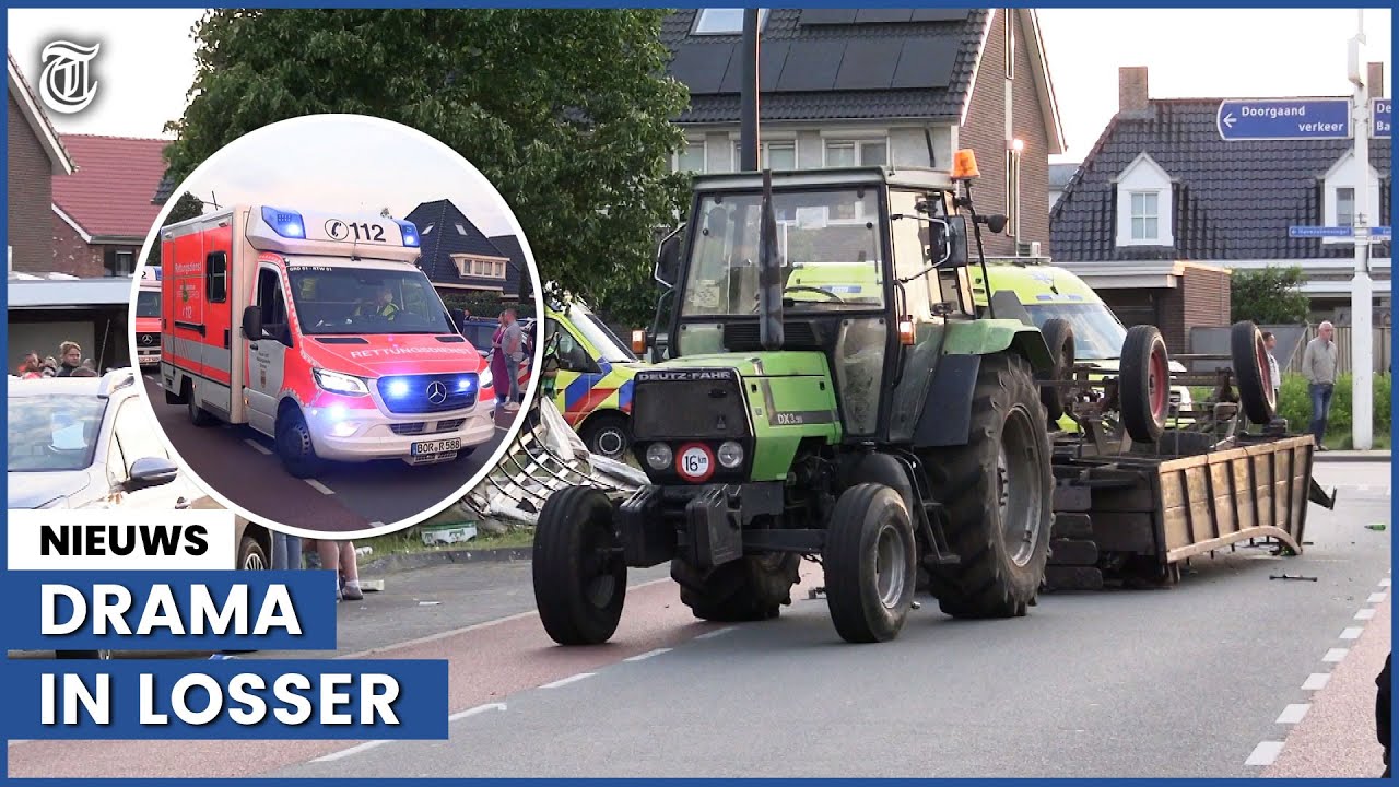 Hier helpen hulpverleners gewonden ongeval Losser
