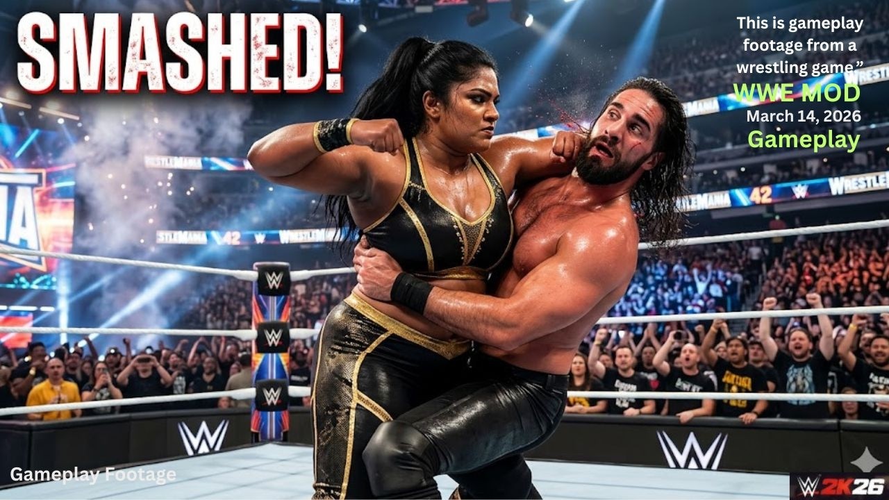 WWE 2K25 – Сет Роллинс против шри-ланкийской дивы Дилани | Жестокий межгендерный матч | 14 марта ...