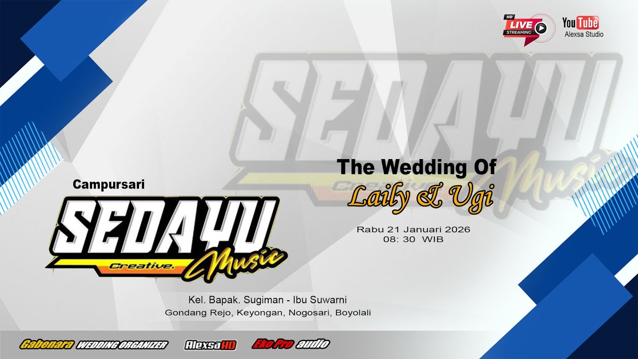 🔴📡Live Campursari Sedayu Musik || The Wedding Of Laily & Ugi