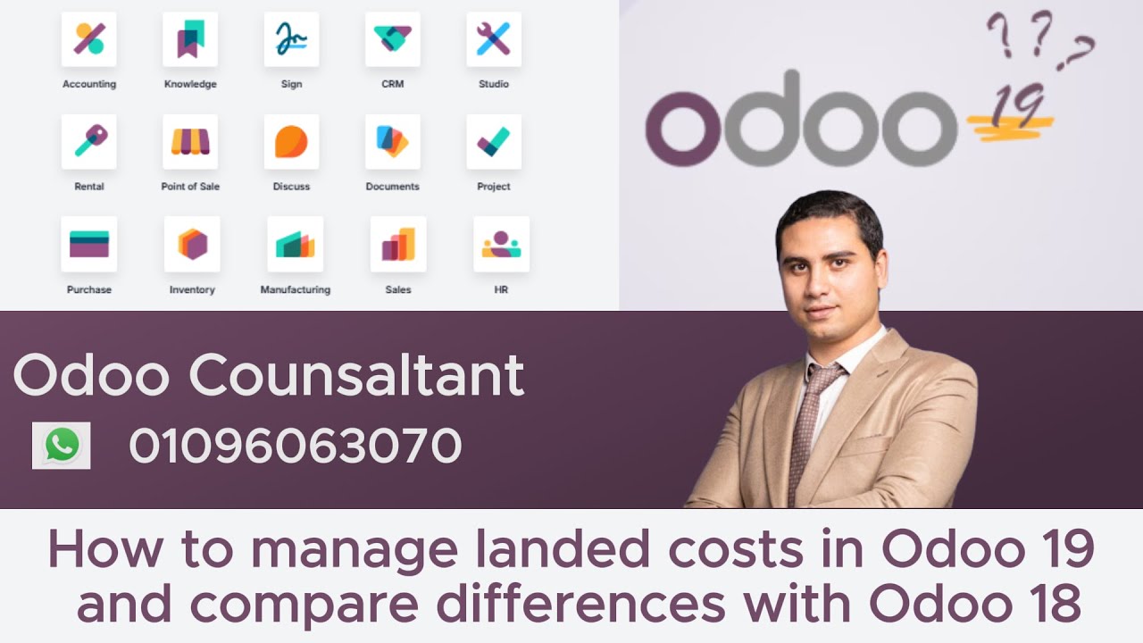 How to manage landed costs in Odoo 19 and compare differences with Odoo 18