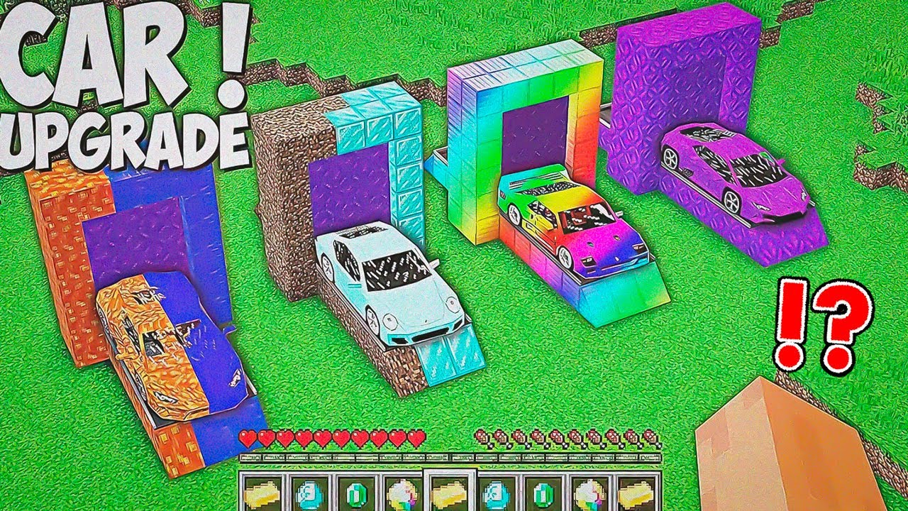 What's INSIDE the SECRET TUNNELS in Minecraft ? Which CAR IS BETTER ? NEW SECRET RAINBOW SUPERCAR !