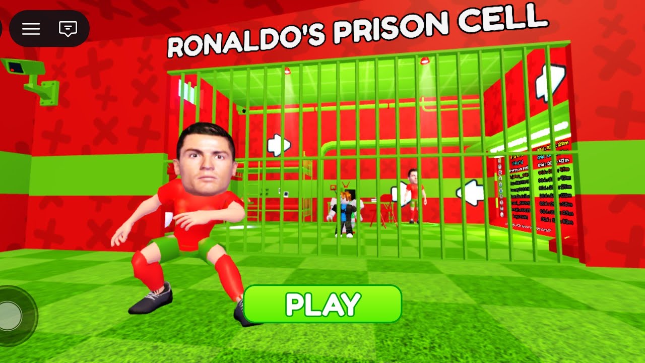RONALDO,A PRISON CELL ROBLOX RUN 🔥 GAME VIDEO NEW #roblox #robloxrun 