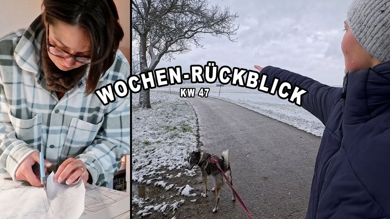 WEEKLY VLOG: Basic-Longsleave für meine Rundhals-Pullover nähen, 1. Schnee & ein neues Strickprojekt