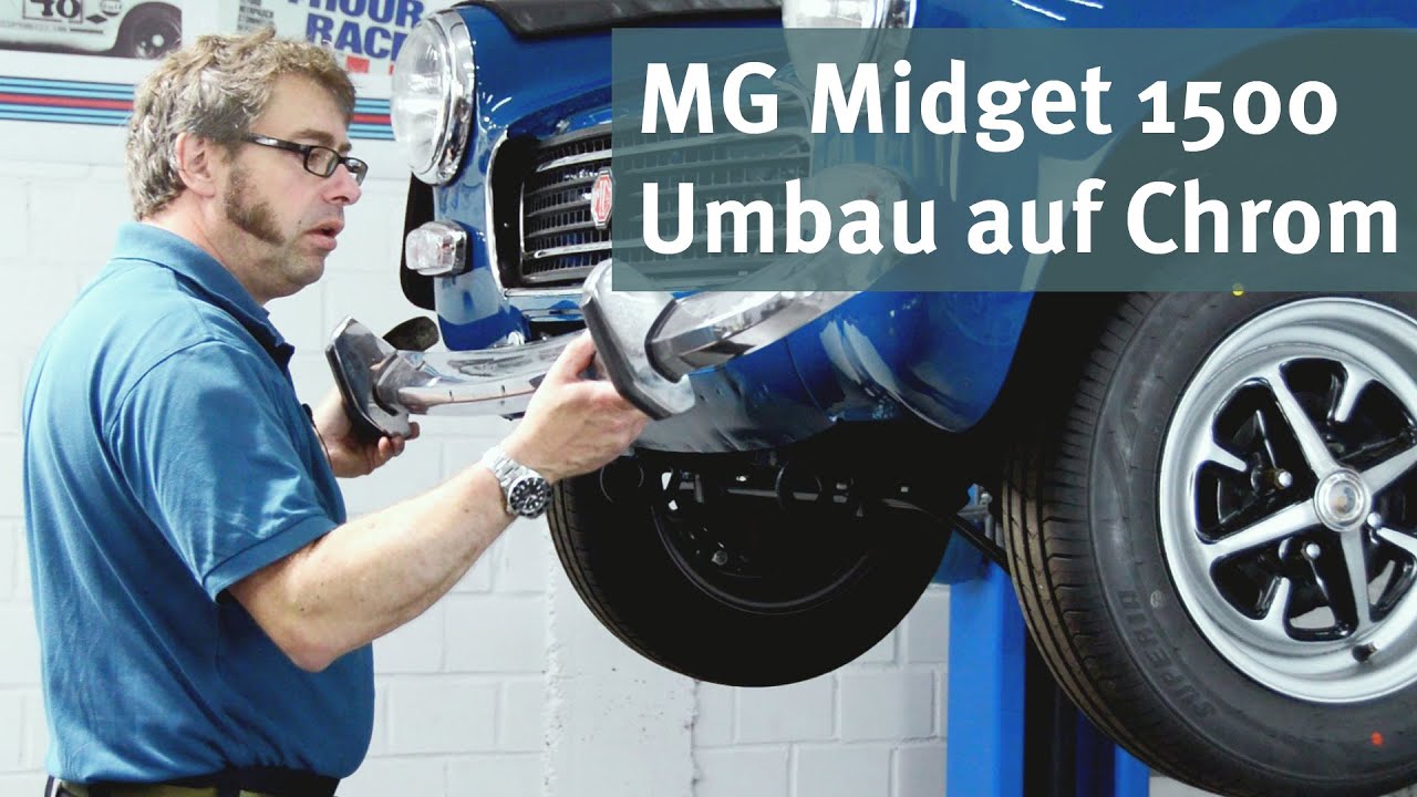 MG Midget 1500, Umbau auf Chromstoßstange vorn