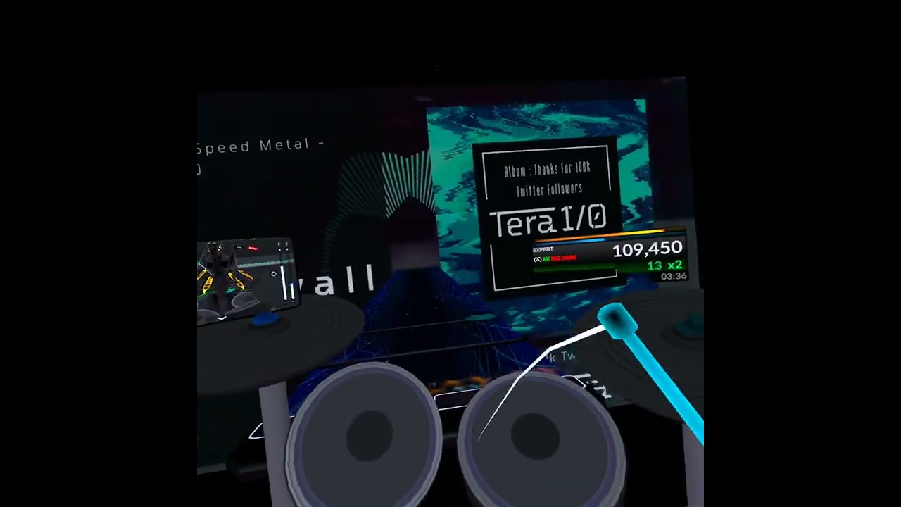 Flamewall - Camellia | vrchat drum hero attempt 1