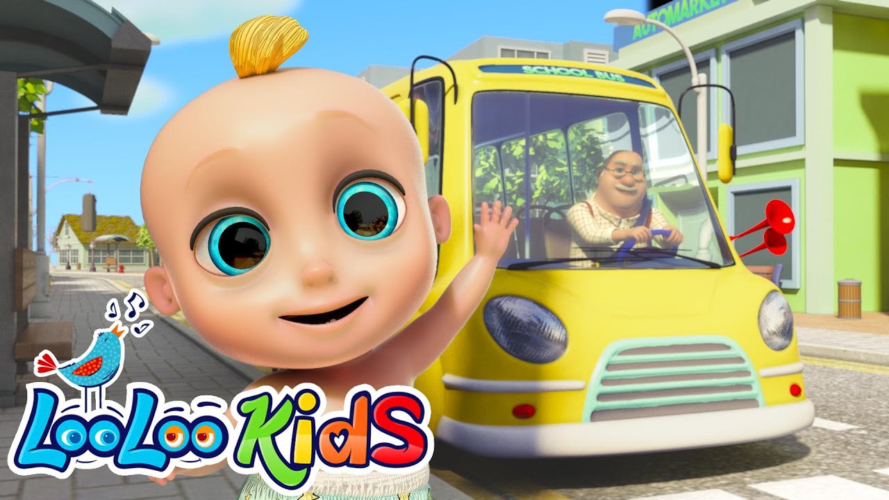 Wheels On The Bus and Colorful Baby Sharks 🌈 Kids Songs & Toddler Melodies - LooLoo Kids
