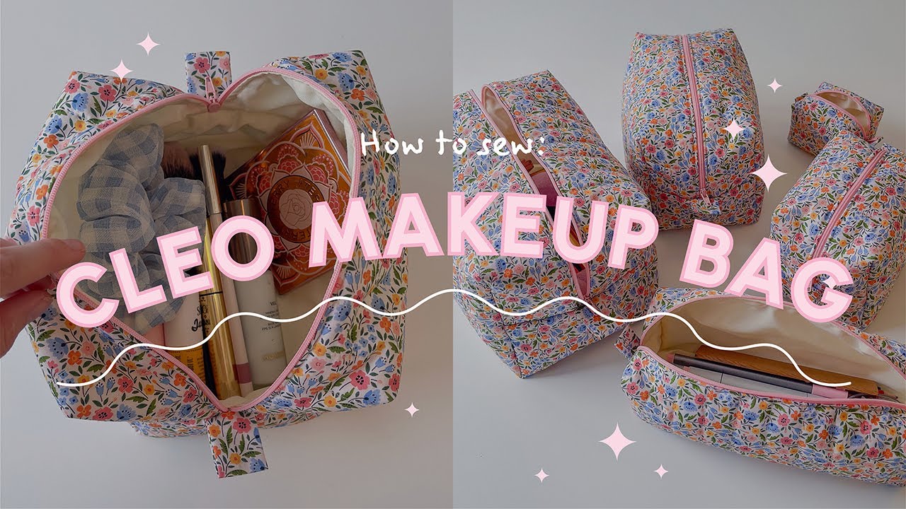 HOW TO SEW A MAKEUP BAG 🎀 Beginner Tutorial + Pattern (Learn Quilting, Zip + Boxy Corners)