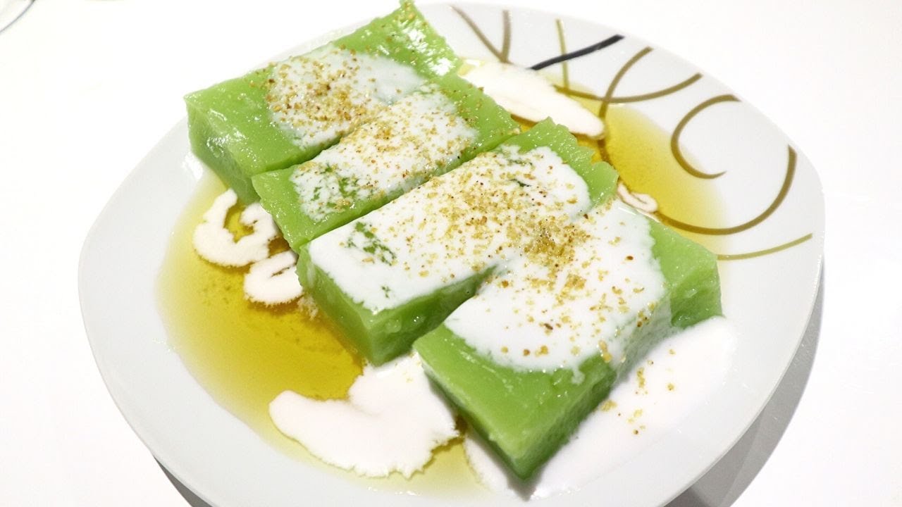 របៀបធ្វើនំបាញ់ឌុក ឆ្ងុយឆ្ងាញ់ Nom Banh Duk - Yummy Pandan Rice Cake Recipe