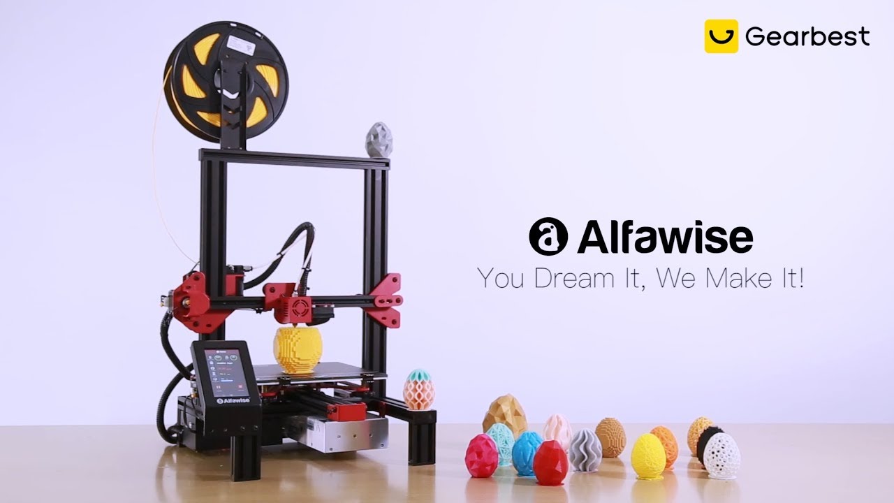 Alfawise U30 Pro 4.3 Inch Touch Screen High Precision DIY 3D Printer - Gearbest.com